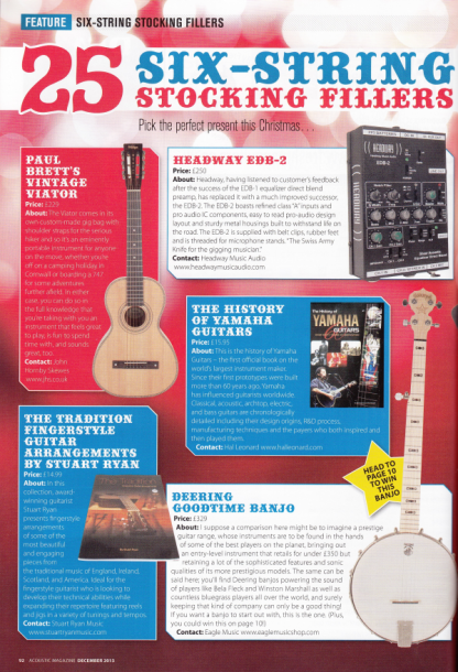 The Tradition Recommended By Acoustic Magazine